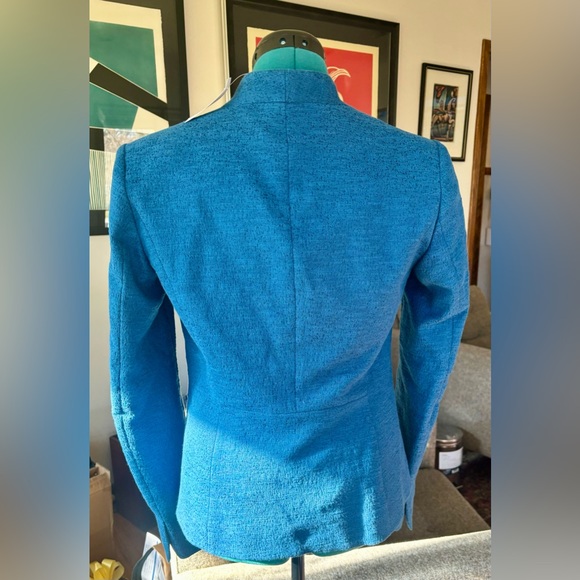 NWT Teal Ann Taylor Loft Blazer Jacket Size 0 XS - Picture 3 of 6